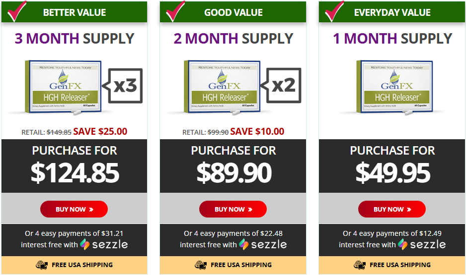 GenFX order page